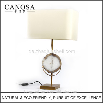 Canosa Achat Dekor Tischlampe mit Metall-Sockel